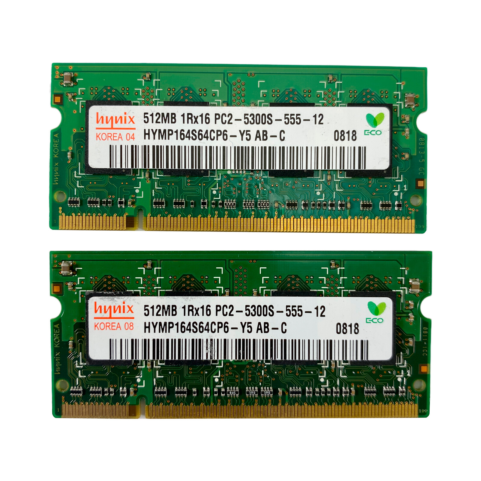 Hynix 1GB (512MB x2) PC2-5300S-555-12 HP 437534-864 RAM Laptop Memory OEM
