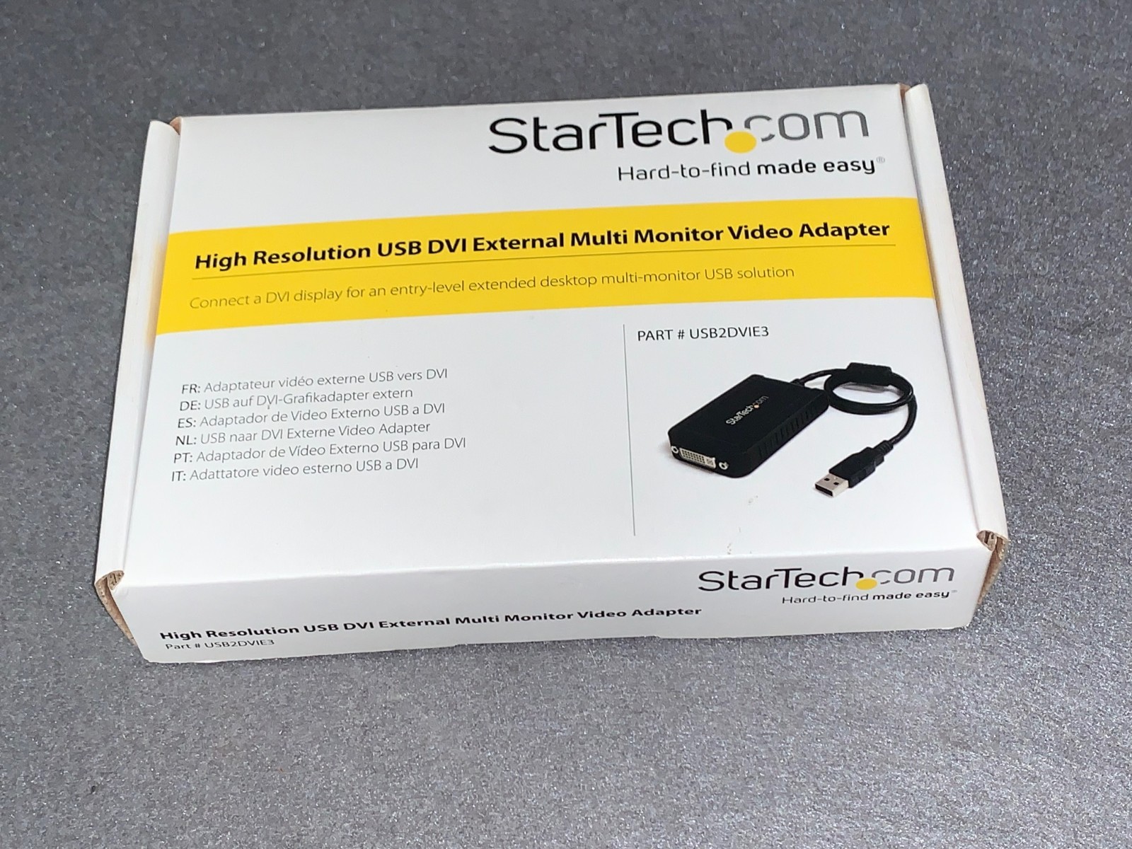 StarTech.com USB2DVIE3 High Resolution External multi monitor Video Adapter-USB