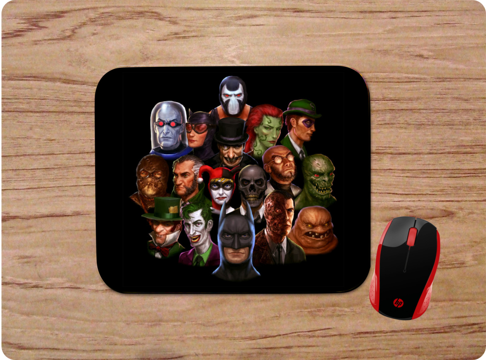 BATMAN COMIC BOOK VILLAINS COLLAGE CUSTOM NON-SLIP MOUSE PAD HOME OFFICE GIFT