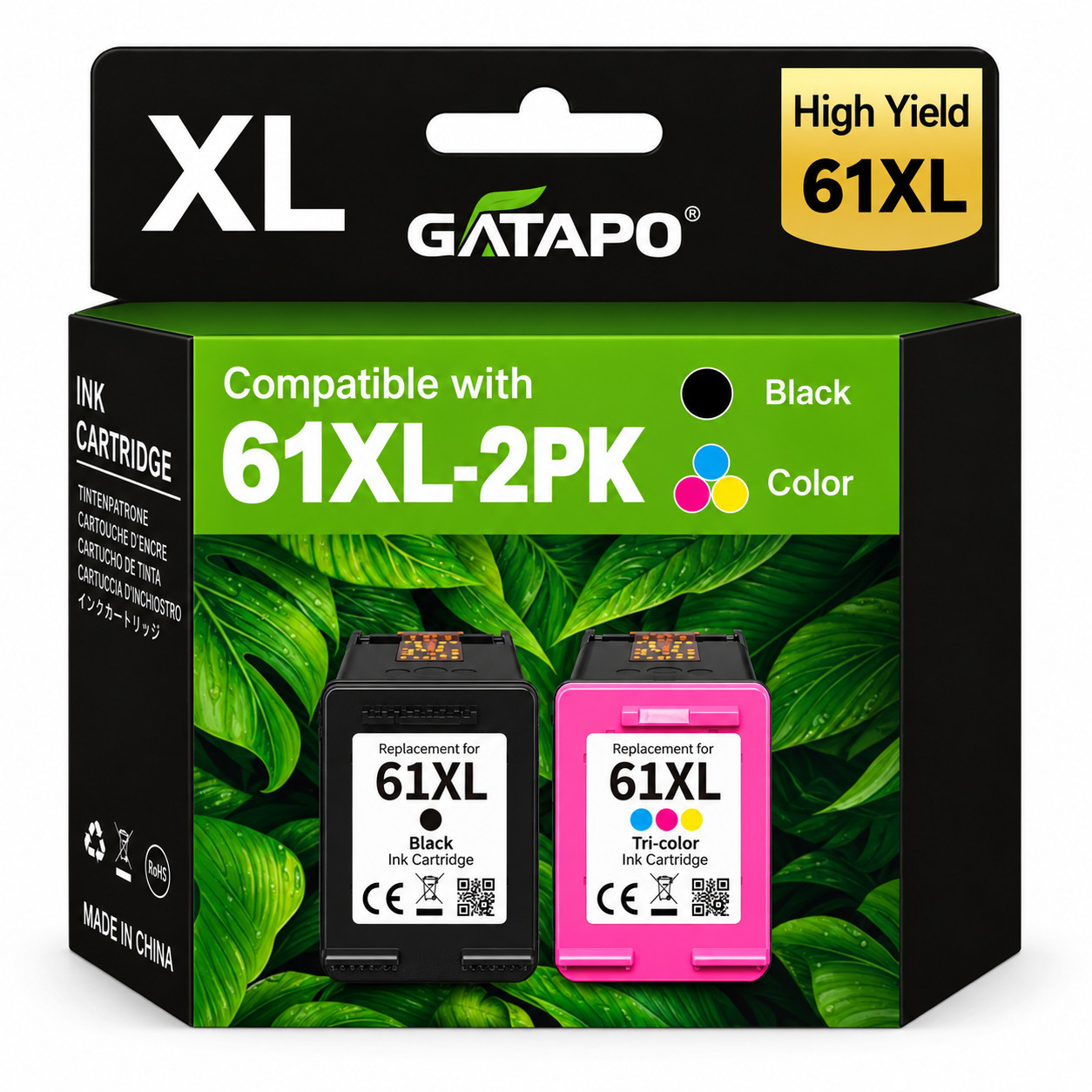 For HP 61XL 61 XL Ink Cartridge for HP ENVY 4500 4501 4502 4504 5530 5531 5535