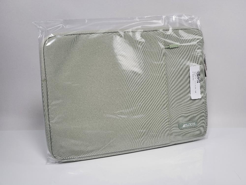 MOSISO 14 Inch Laptop Sleeve Case Vertical Bag Pocket Sage Green Cover