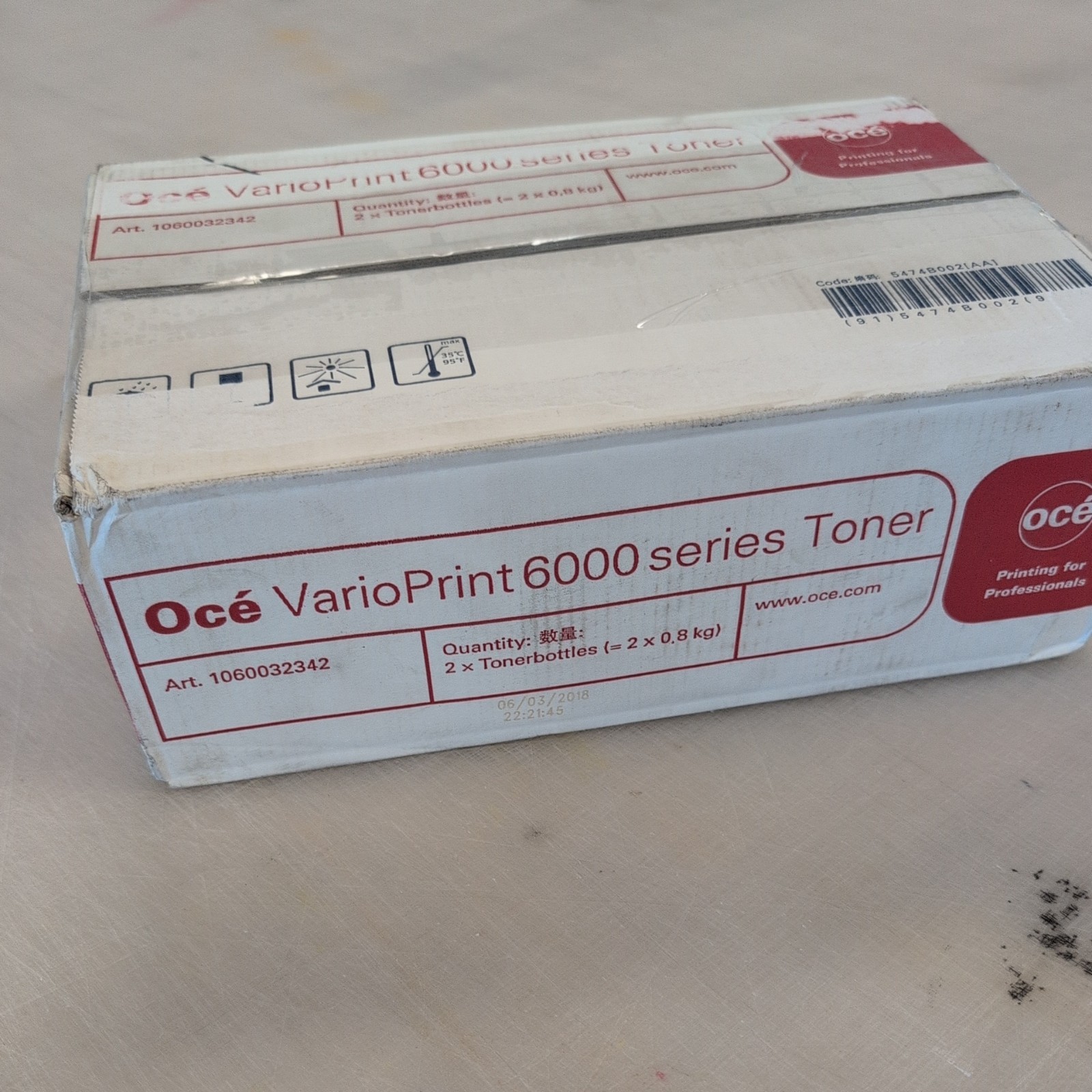 OCE VarioPrint 6000 Series Black Toner 2-pack 1060032342