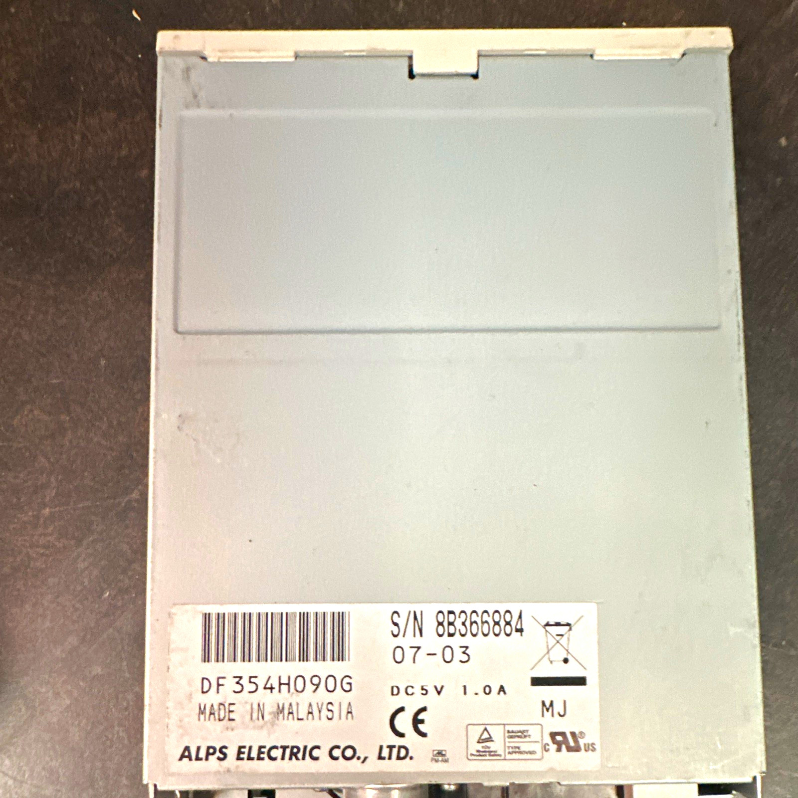 Alps Electric DF354H090G 3.5" Internal Floppy Disk Drive FDD for PC Silver
