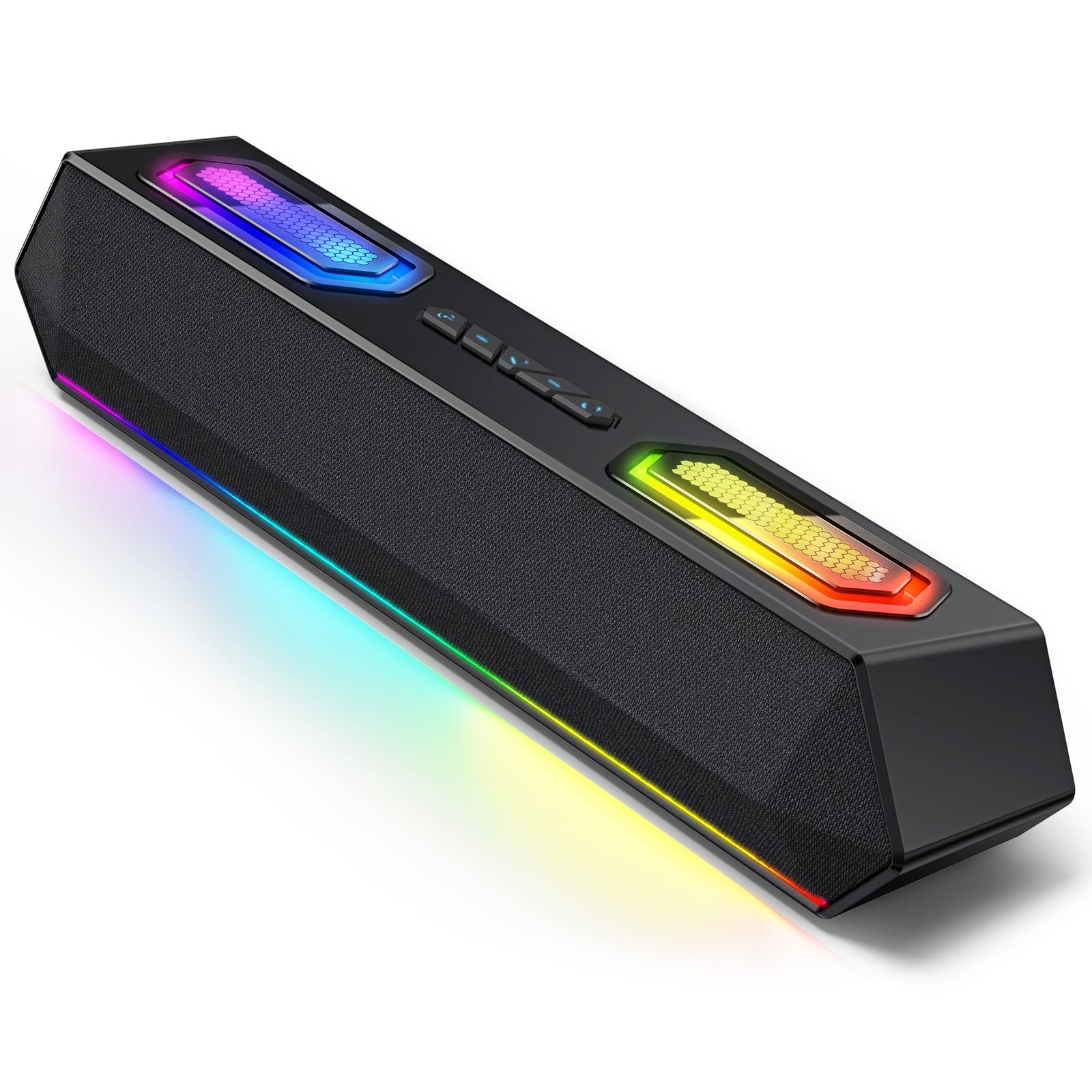 Computer Speakers, 40W Wireless Soundbar for Desktop PC with Bluetooth 5.3 & ...