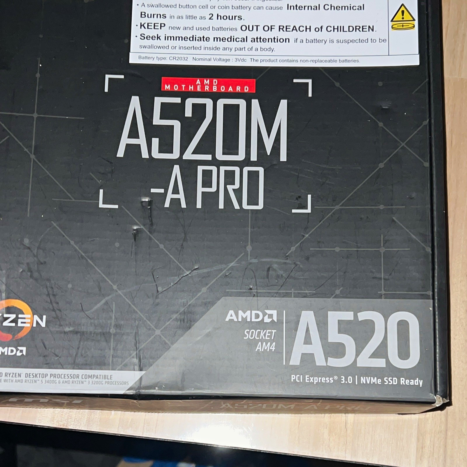 MSI A520M-A PRO MicroATX AM4 AMD Motherboard DDR4 NVMe Ready