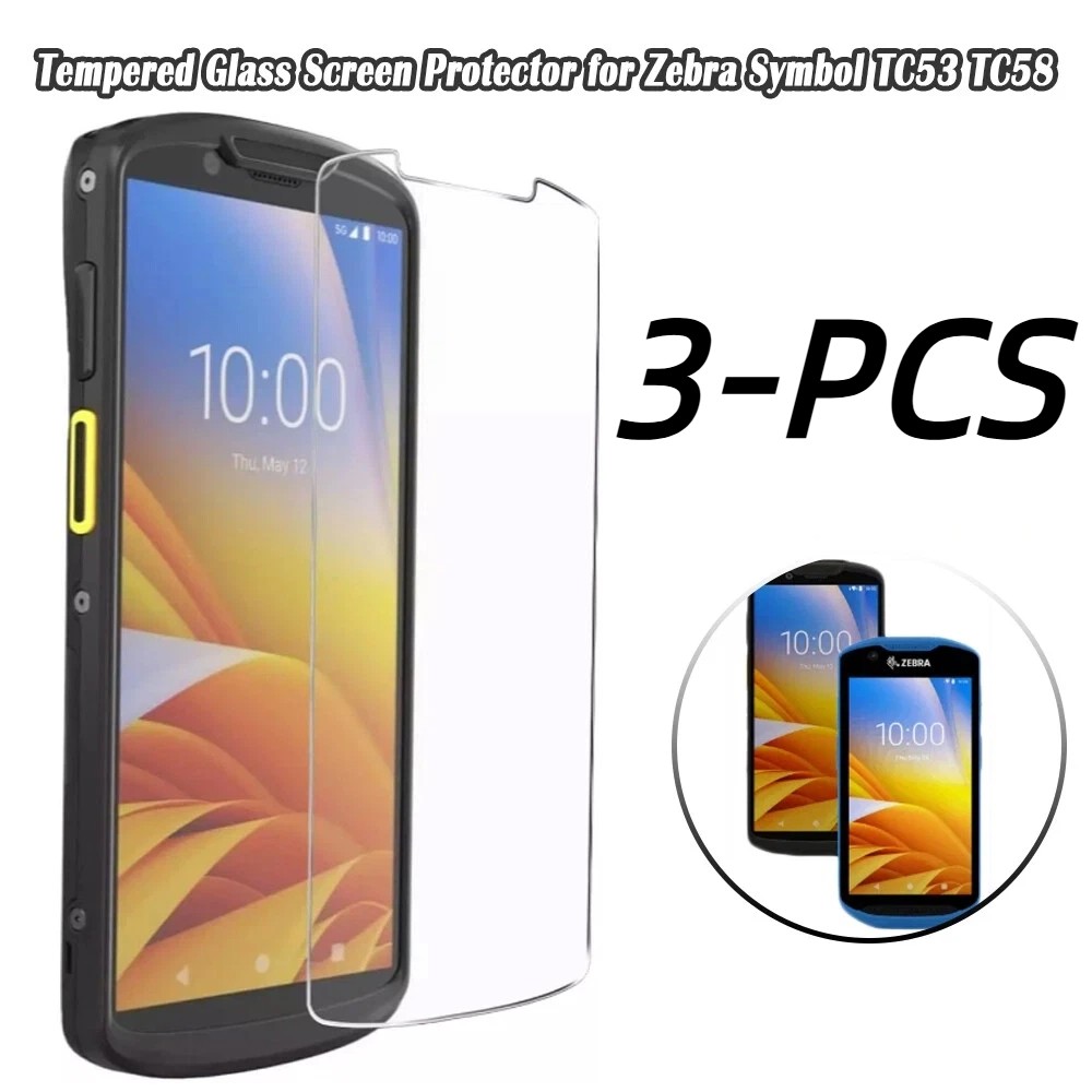 3PCS Tempered Glass Screen Protector for Zebra Symbol TC53 TC58 Scanner New