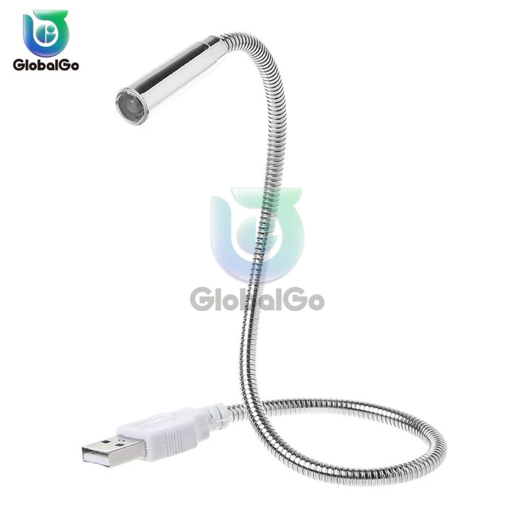 Flexible USB LED Reading Light Gooseneck Lamp for Laptop PC Power Bank White