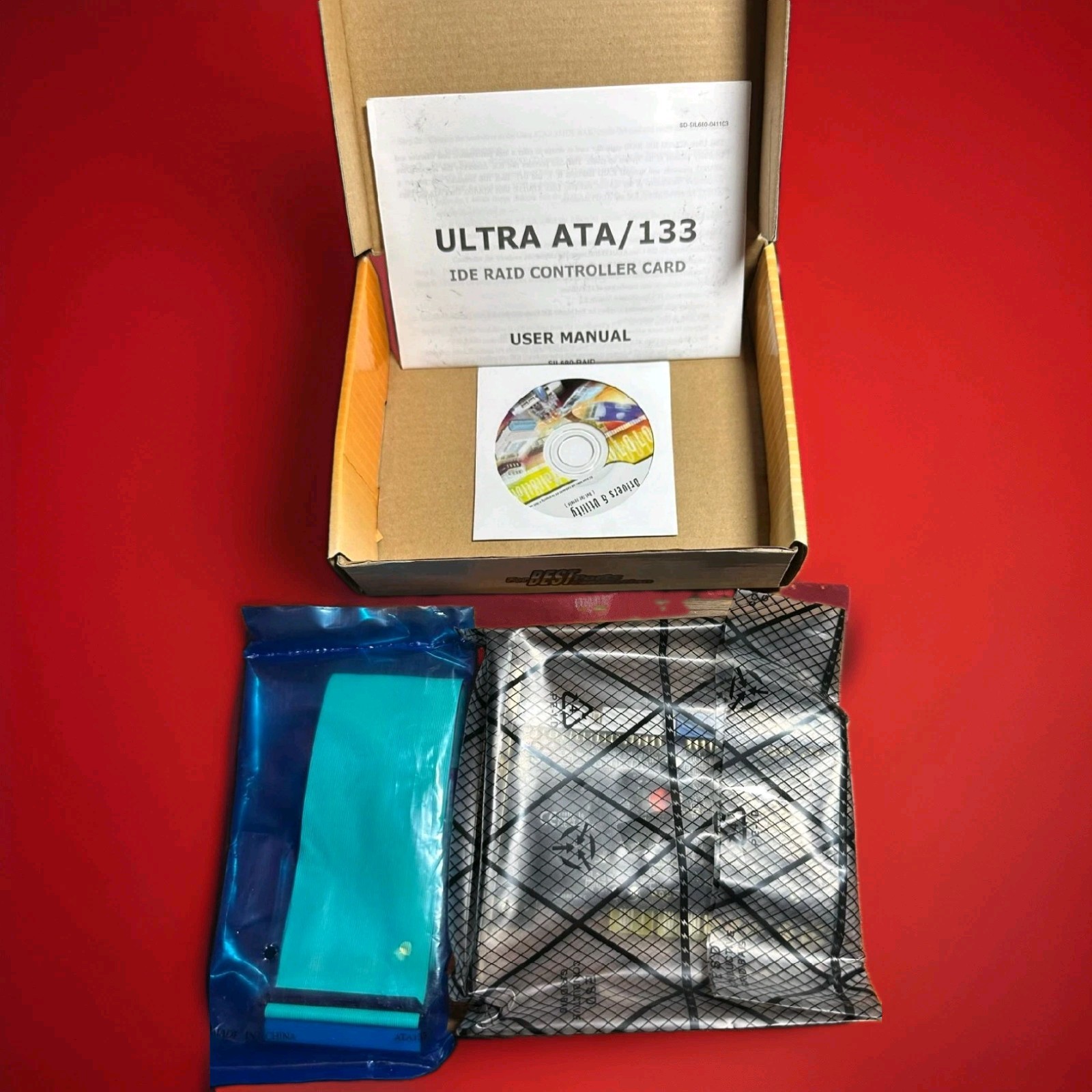Ultra ATA/133R IDE RAID Controller Card with Cable NEW w/Instructions & CD
