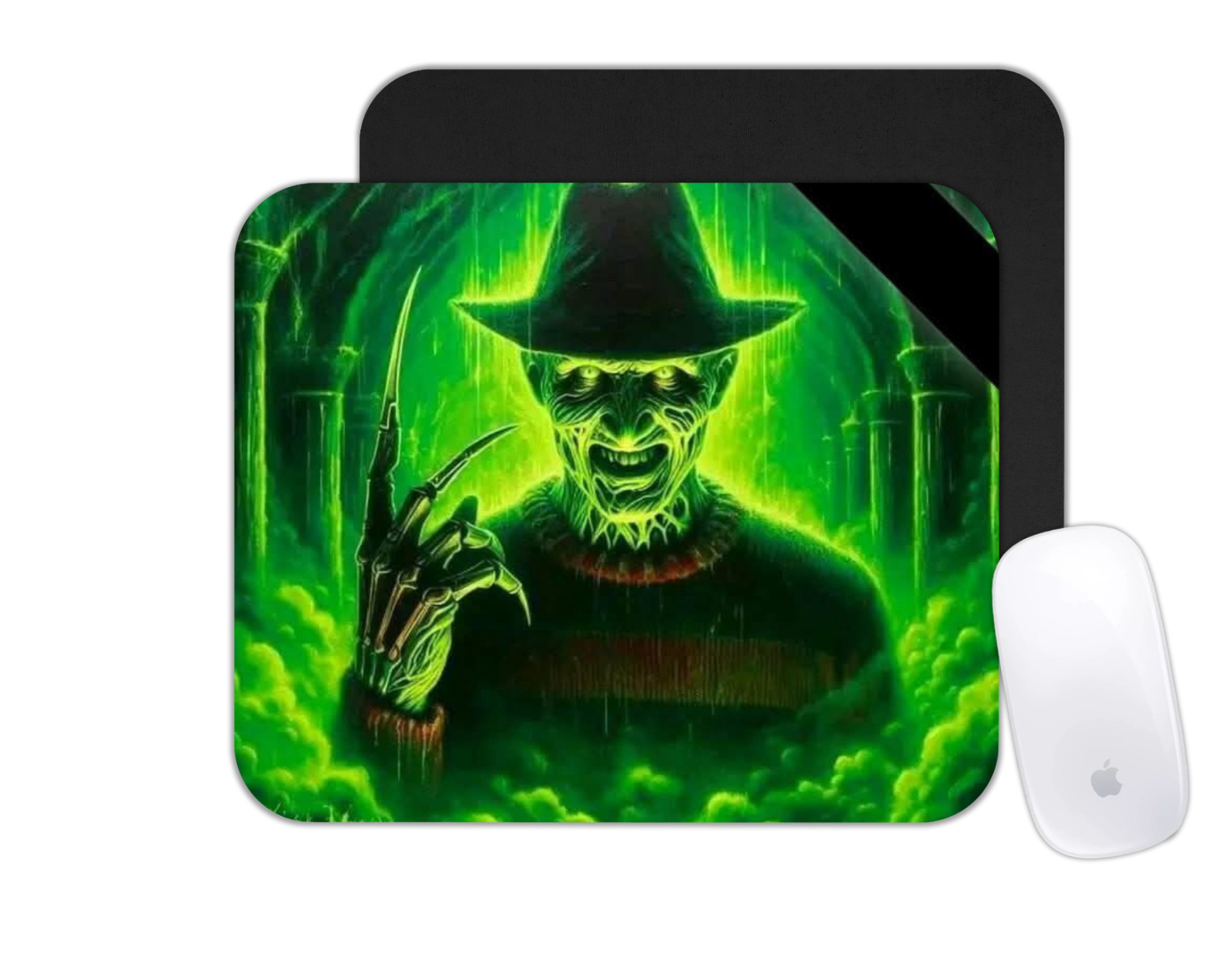 Custom Mouse Pad Green Slasher Horror Movie Character Creepy Killer Desk Mat