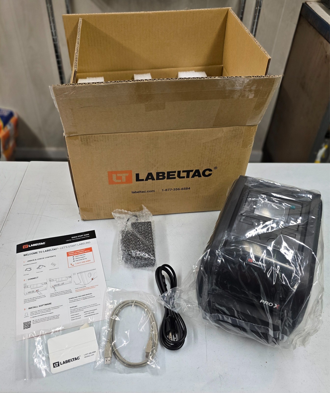 NIB LabelTac Pro X Label Printer, 1/2" to 4" Labels - Black, NEW IN BOX