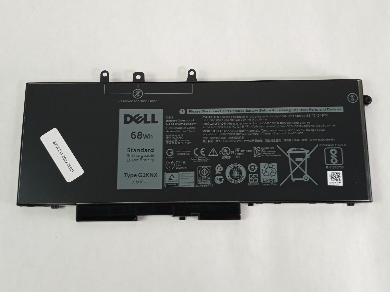 Lot of 2 Dell GJKNX 4 Cell 68Whr Laptop Battery for Latitude 5480