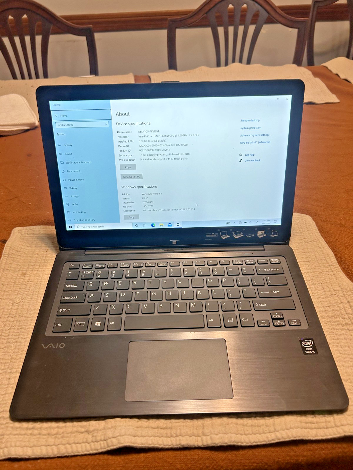 Sony VAIO Fit 13A Flip SVF13N13CXB SVF13NA1UL 13.3" Touch i5-4200U 8GB RAM 128GB