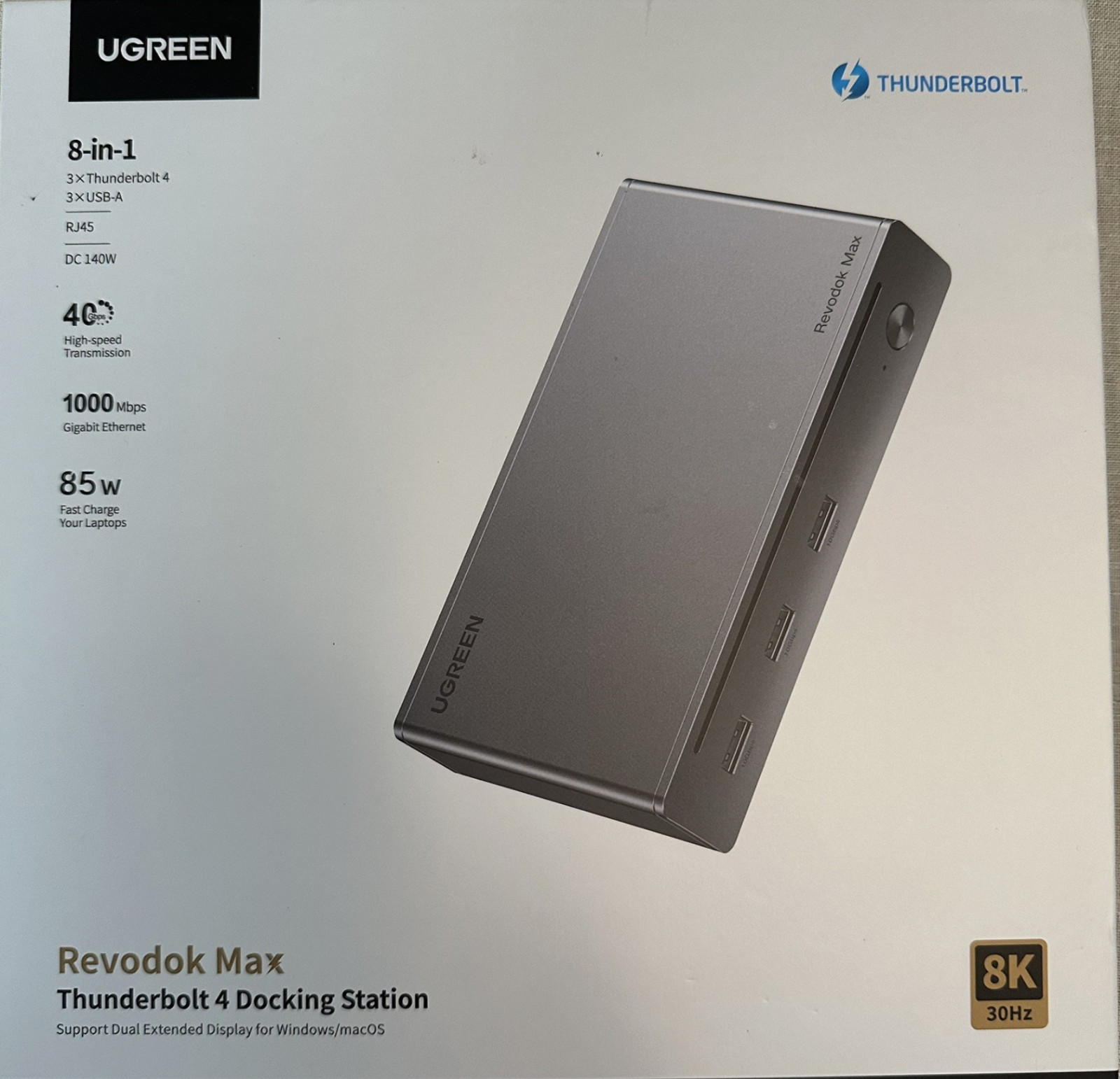 UGREEN 8-in-1 Revodok Max Thunderbolt 4 Docking Station U708