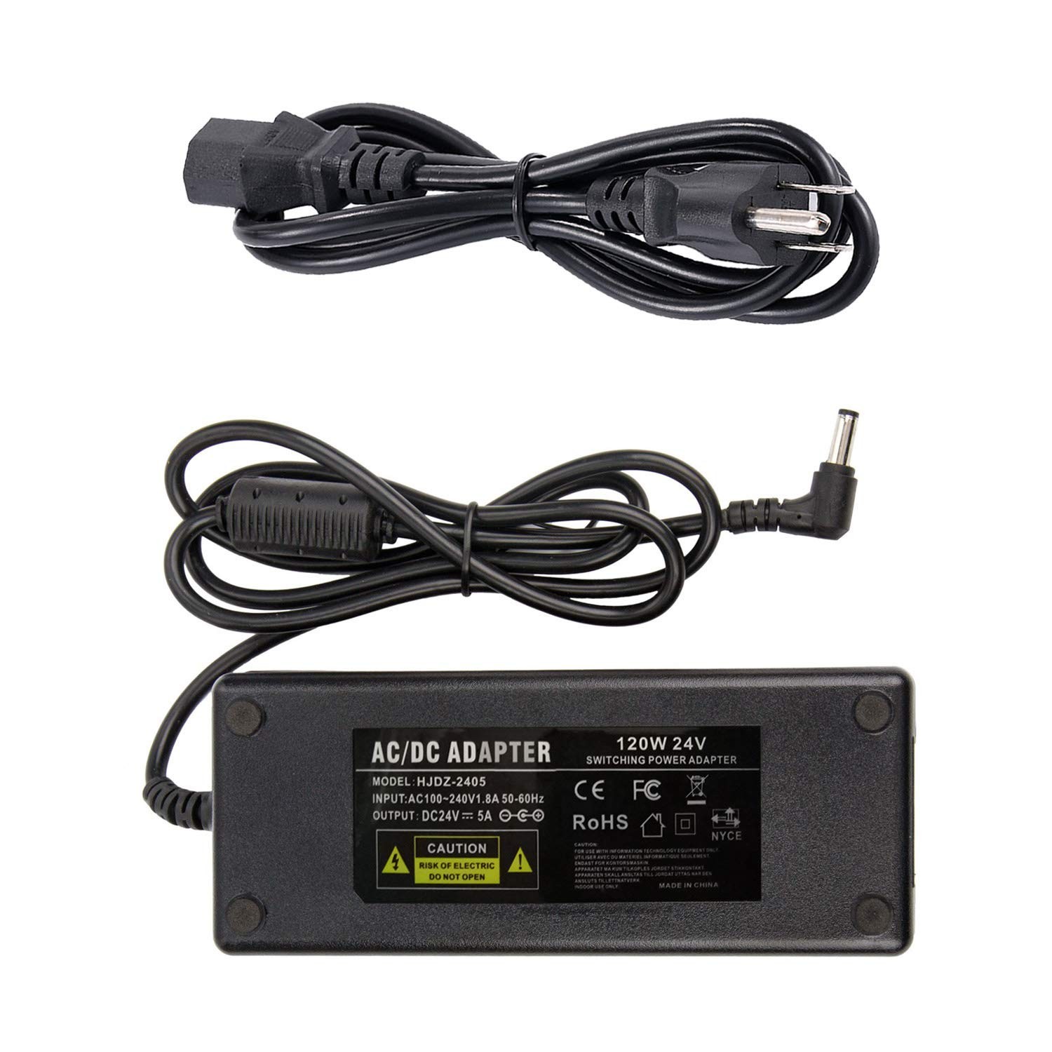 24V 5A Power Supply Adapter - COOLM AC 100V-240V to DC 24 Volt 5 Amp 120W Con...