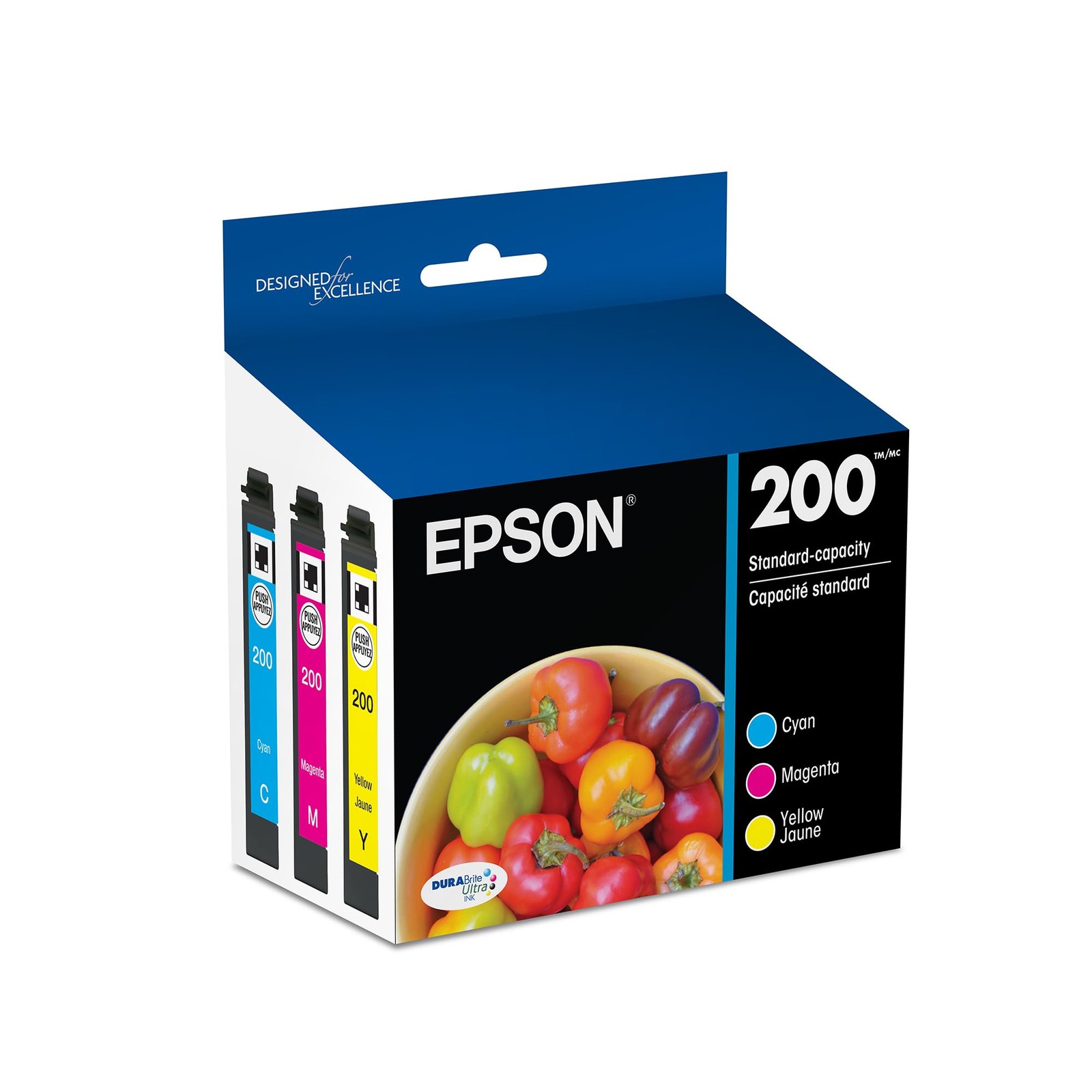 Epson 200 DURABrite Ultra Color Combo Pack Ink Cartridge T200520-S