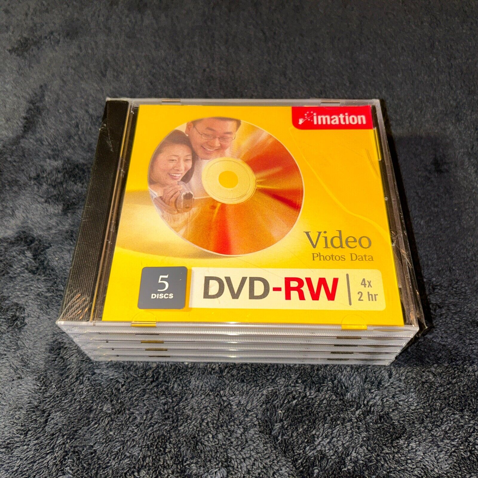 DVD-RW New Sealed Imation Video Data 4x 2 HR (5-Pack Jewel Cases)