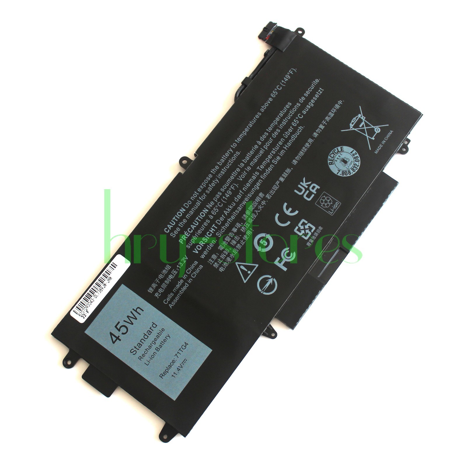 71TG4 K5XWW Battery for Dell Latitude L3180 E5289 7389 7390 2-in-1 11.4V 45Wh