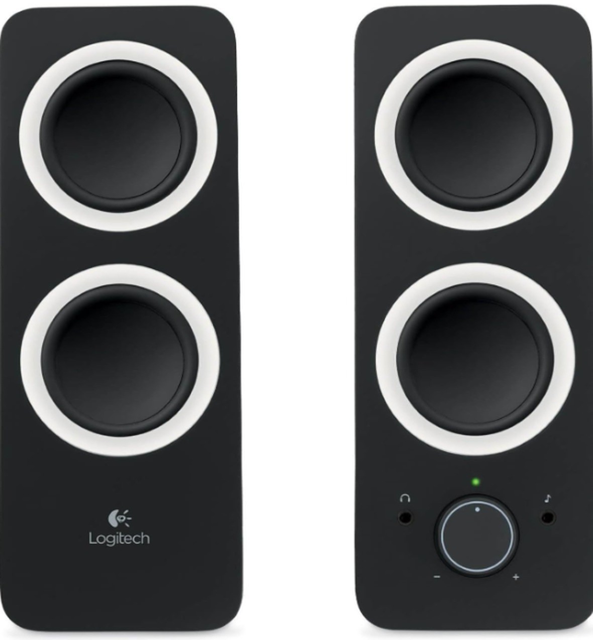 Logitech Z200 10W Desktop Multimedia Speakers Pair Black 980-000800 Stereo Bass