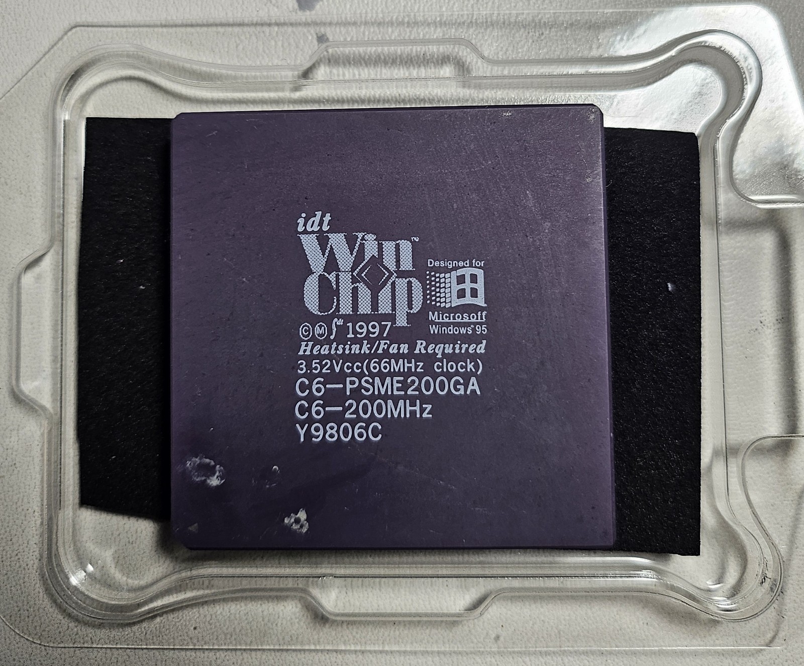 Very Rare Vintage IDT WINCHIP C6 200 MHZ Socket 7 CPU C6-PSME200GA 1997 Win Chip