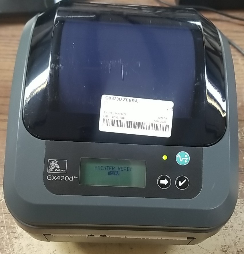 ZEBRA GX420d Thermal Label Printer Desktop Direct USB Serial POS. No CORDS READ