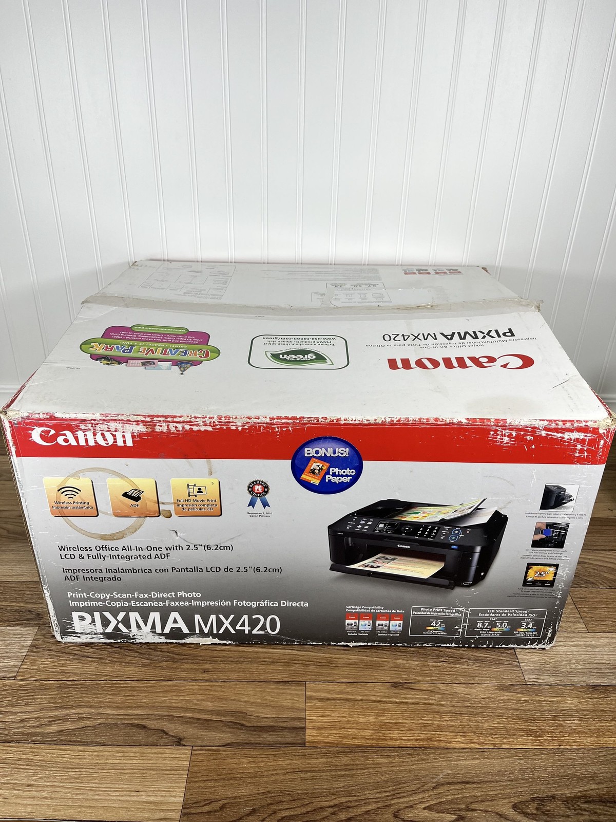 Canon PIXMA MX420 All-In-One Inkjet Printer NEW OPEN BOX NEVER USED