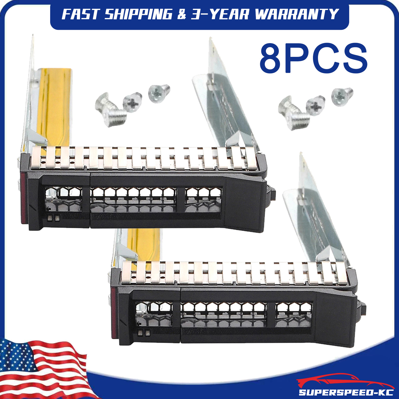 8PCS 2.5in SAS Drive Tray Caddy SM17A06246 for Lenovo ThinkSystem SR650 SR550