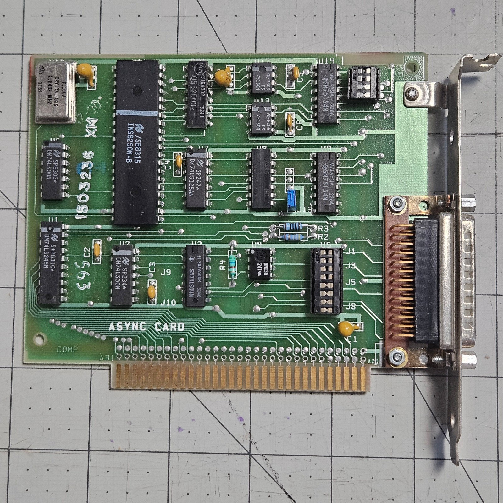 Vintage IBM 1501485 ISA 8 BIT ASYNC CARD 1503236 XM / 1501485
