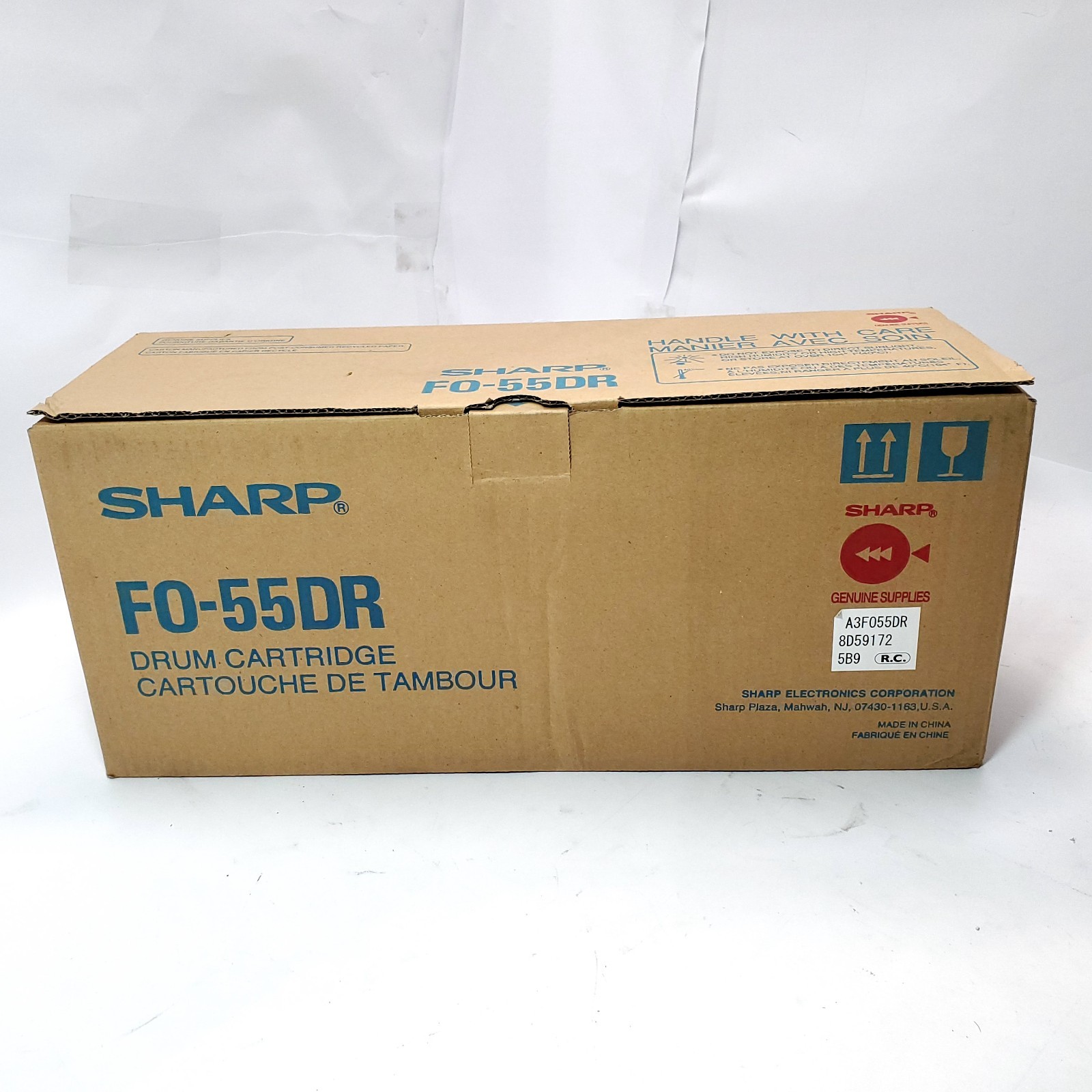 Sharp FO-55DR Drum Cartridge OEM Black Imaging Unit 20K Open Box Contents Sealed
