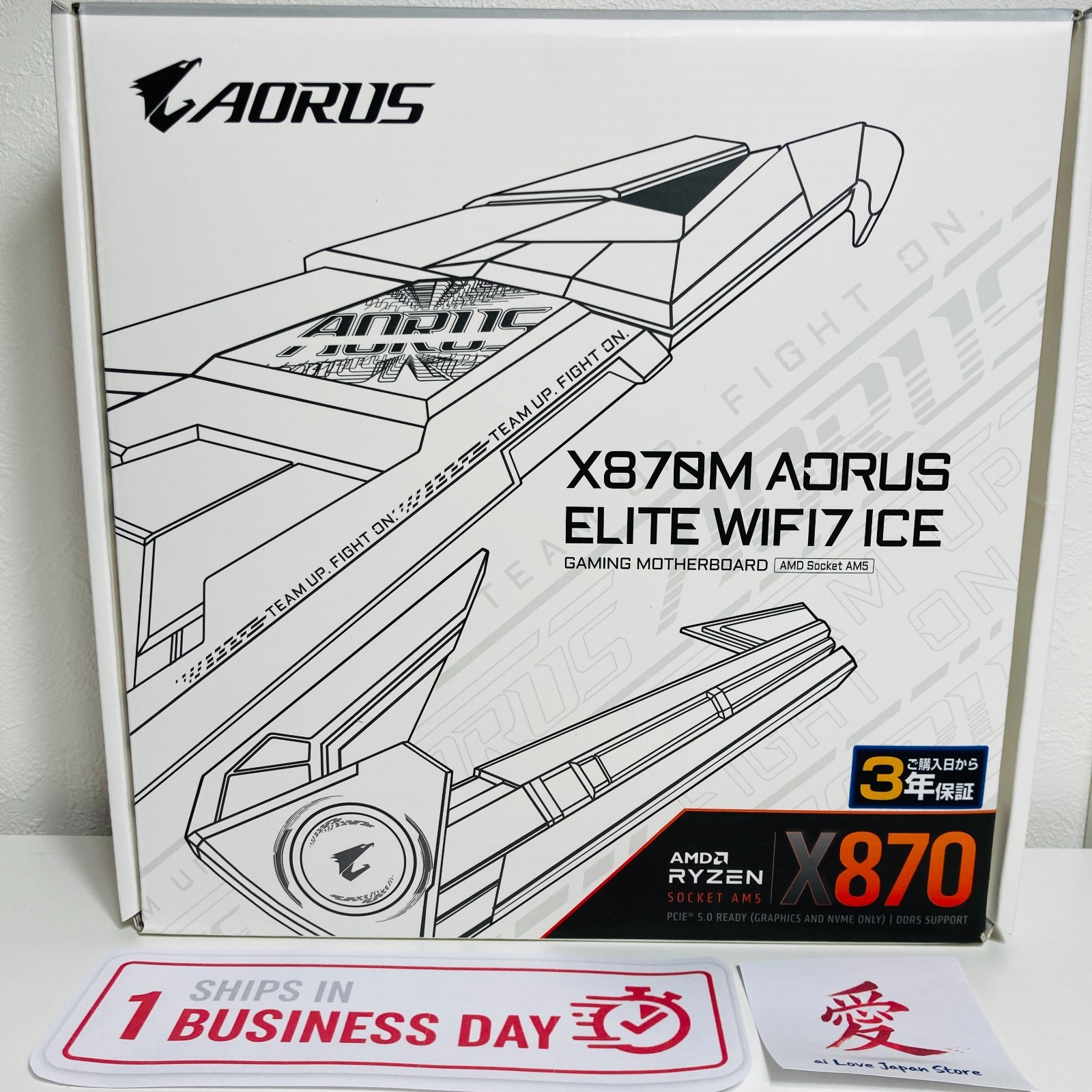 1 Day Ship GIGABYTE X870M AORUS ELITE WHITE WIFI7 ICE DDR5 Motherboard NEW Japan
