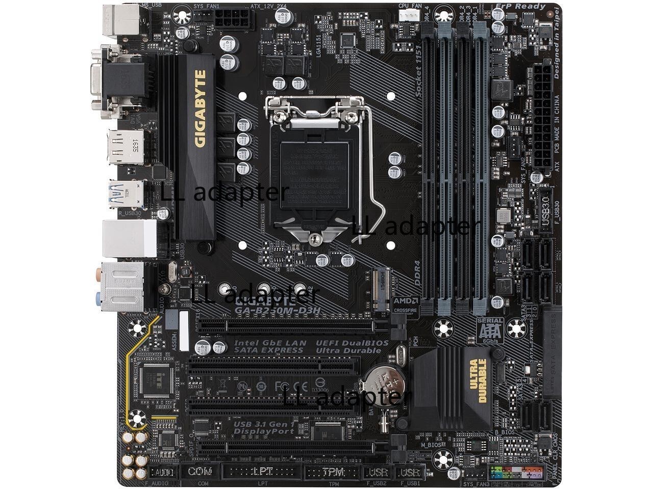 GIGABYTE GA-B250M-D3H LGA 1151 Intel B250 HDMI SATA 6Gb/s Micro ATX Motherboards