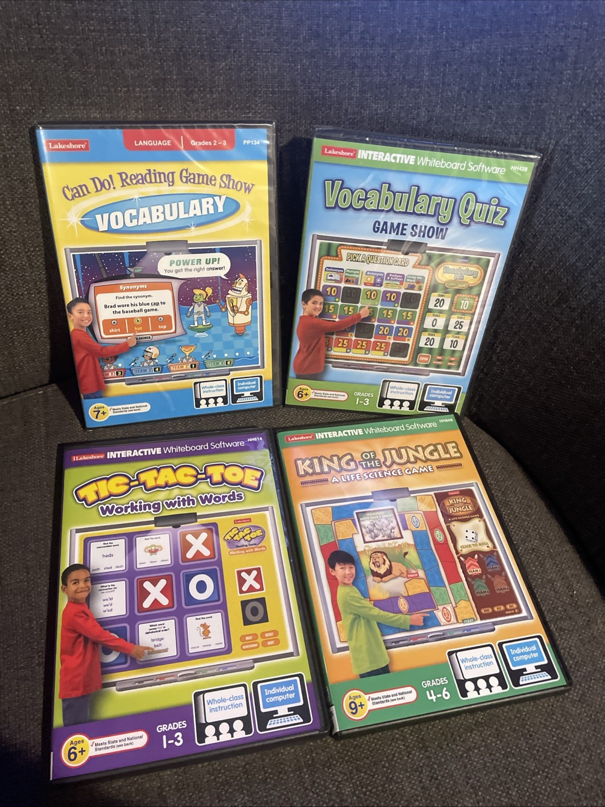 Lakeshore Interactive Whiteboard Software CD-ROM Lot of 4 DVDs 2 New,2 Mint