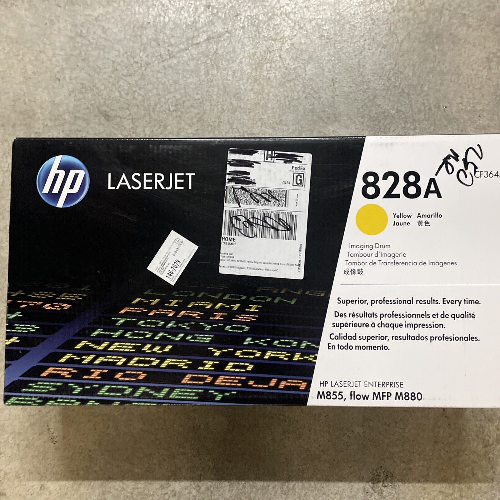 HP 828A Yellow Imaging Drum CF364A Genuine OEM LaserJet M880 M855 Sealed New