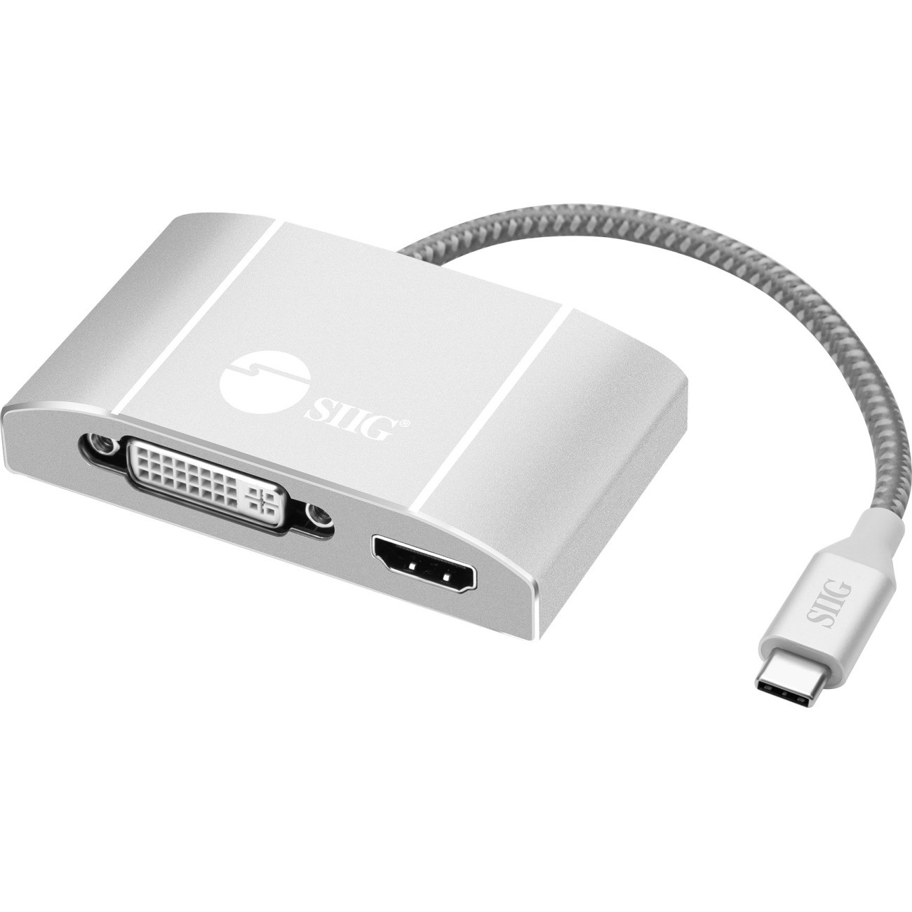 Siig CBTC0911S1 USB-C 3-in-1 Multiport Video Adapter Silver
