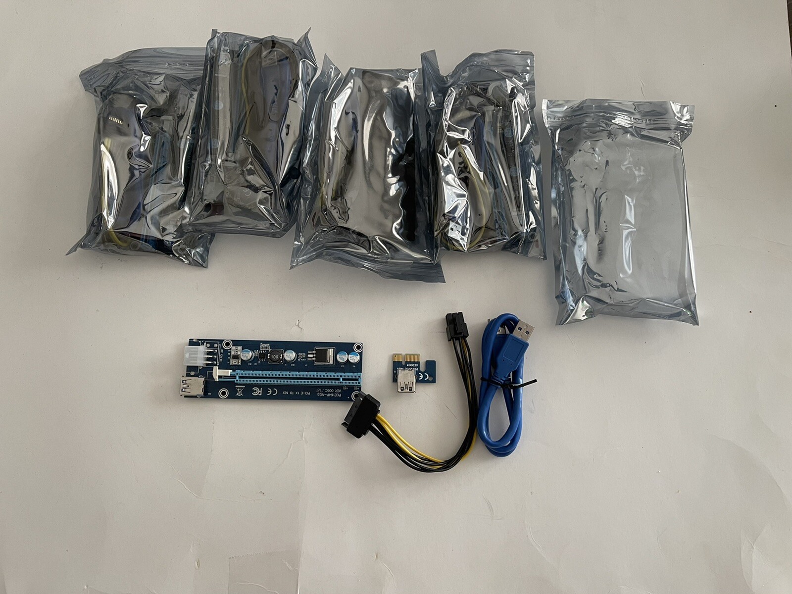 5 PACK PCE164P-N03 VER 006C PCI-E 1x to 16x Powered Riser Adapter Card Crypto