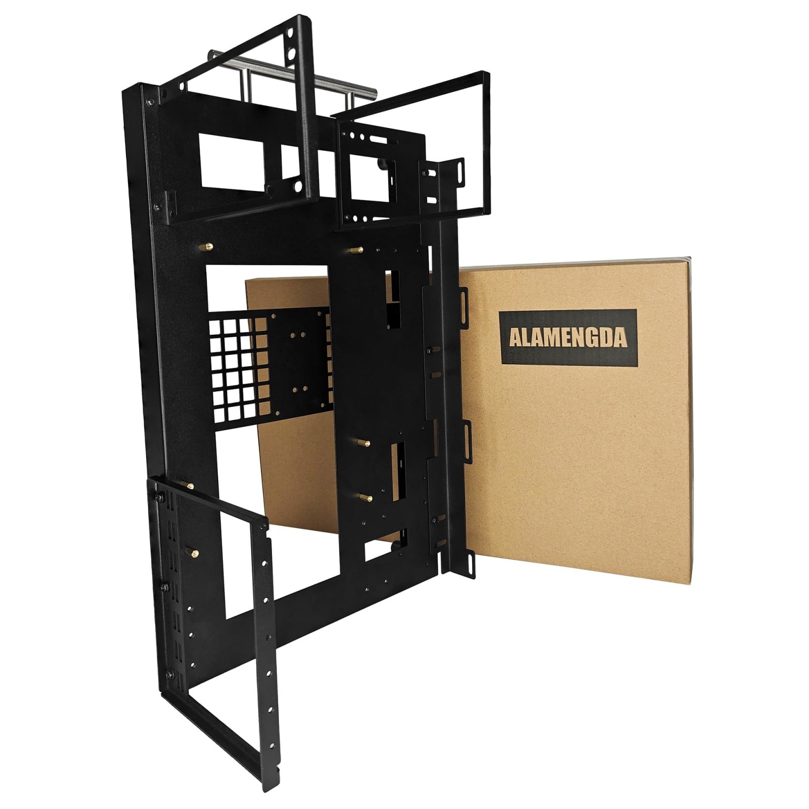 AL03 Open Air PC Test Bench Case for ATX Black Steel 360mm Radiator 256mm GPU