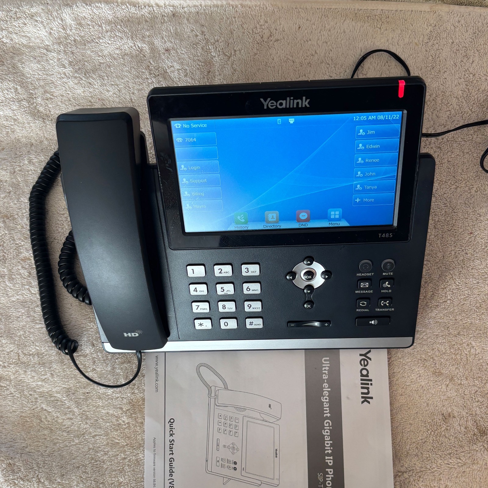 Yealink Gigabit IP Phone SIP-T48S Open Box A+ Cosmetic Condition Unable to Test