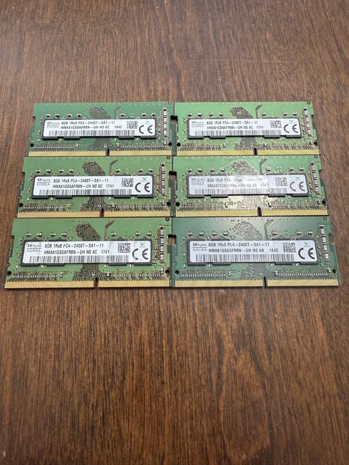 SK Hynix 48GB (6x8GB ) 1Rx8 PC4 2400T SA1 11 DDR4 SODIMM Laptop RAM