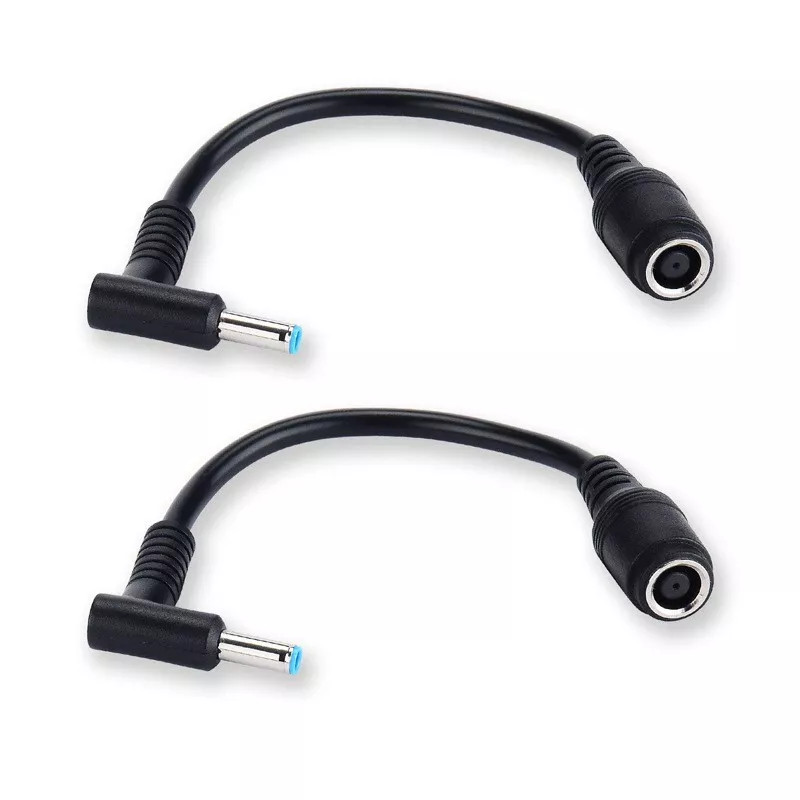 10PCS Power Charger Converter Adapter Cable 7.4mm To 4.5mm For HP Blue Small Tip