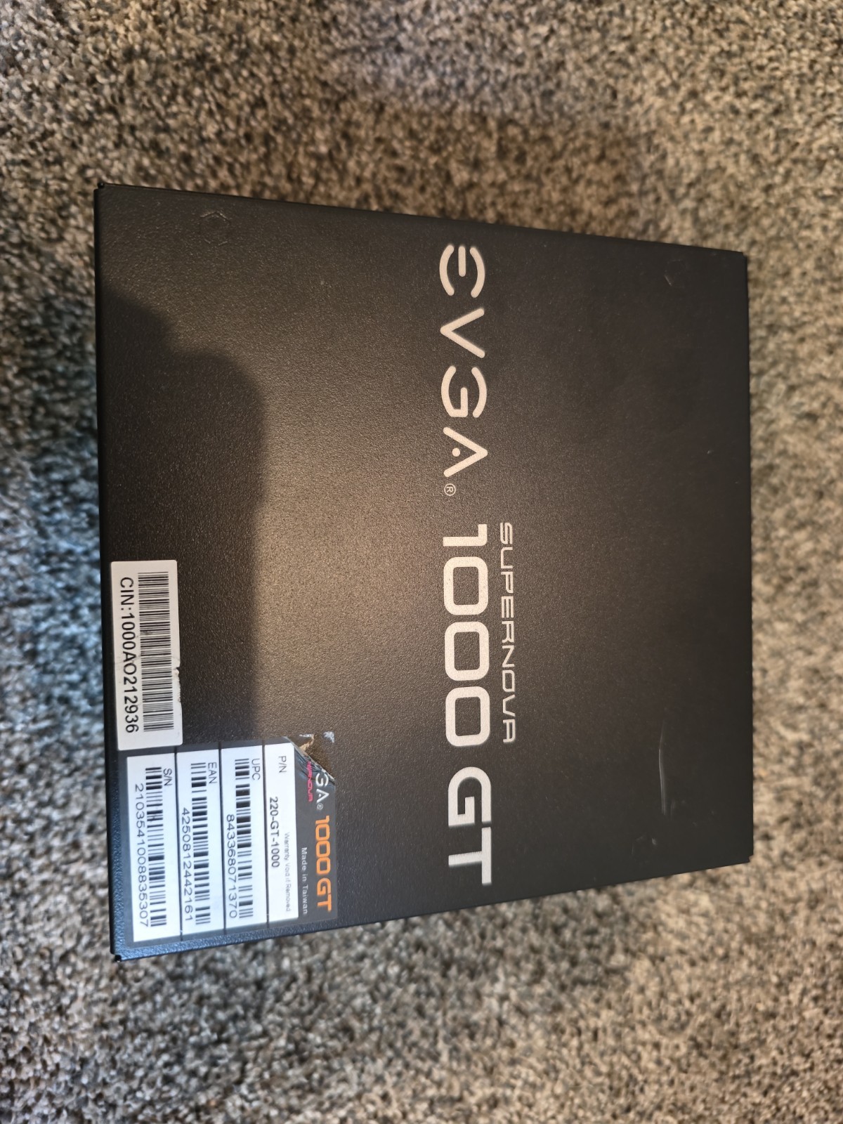 EVGA SuperNOVA 1000 GT 1000W Gold Power Supply (220-GT-1000-X1)
