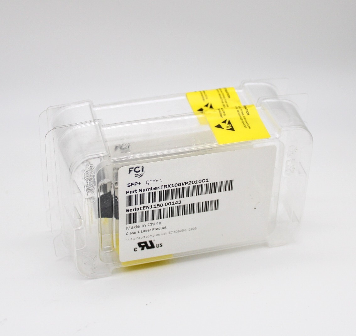 FCI TRX10GVP2010C1 TXRX SFP+ SR 10GB/S 850NM Lot of 2 *New*