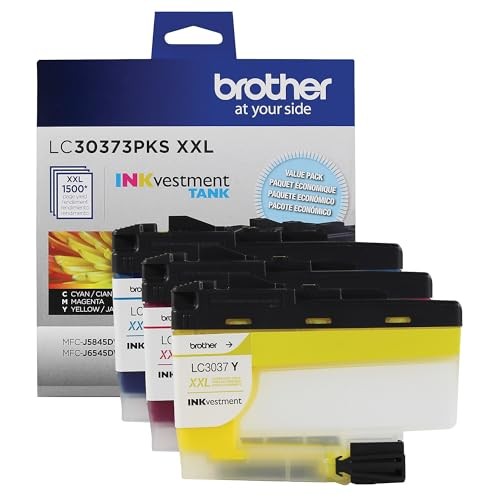 Brother Genuine LC30373PKS, 3-Pack Super High-Yield Color INKvestment Tank