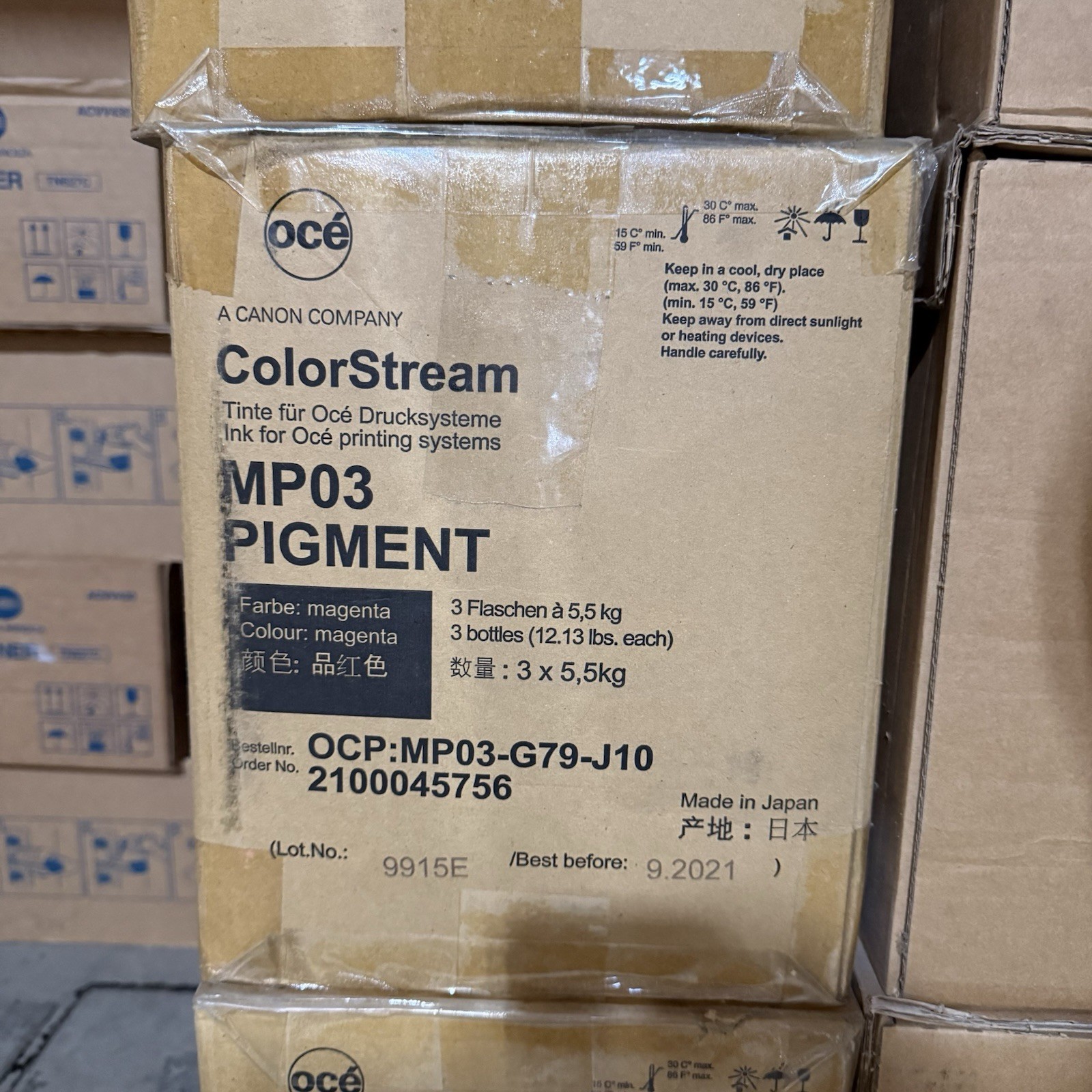 Canon 7295B007AA / OCE 2100045756 MP03 PIGMENT INK MAGENTA for ColorStream 3200