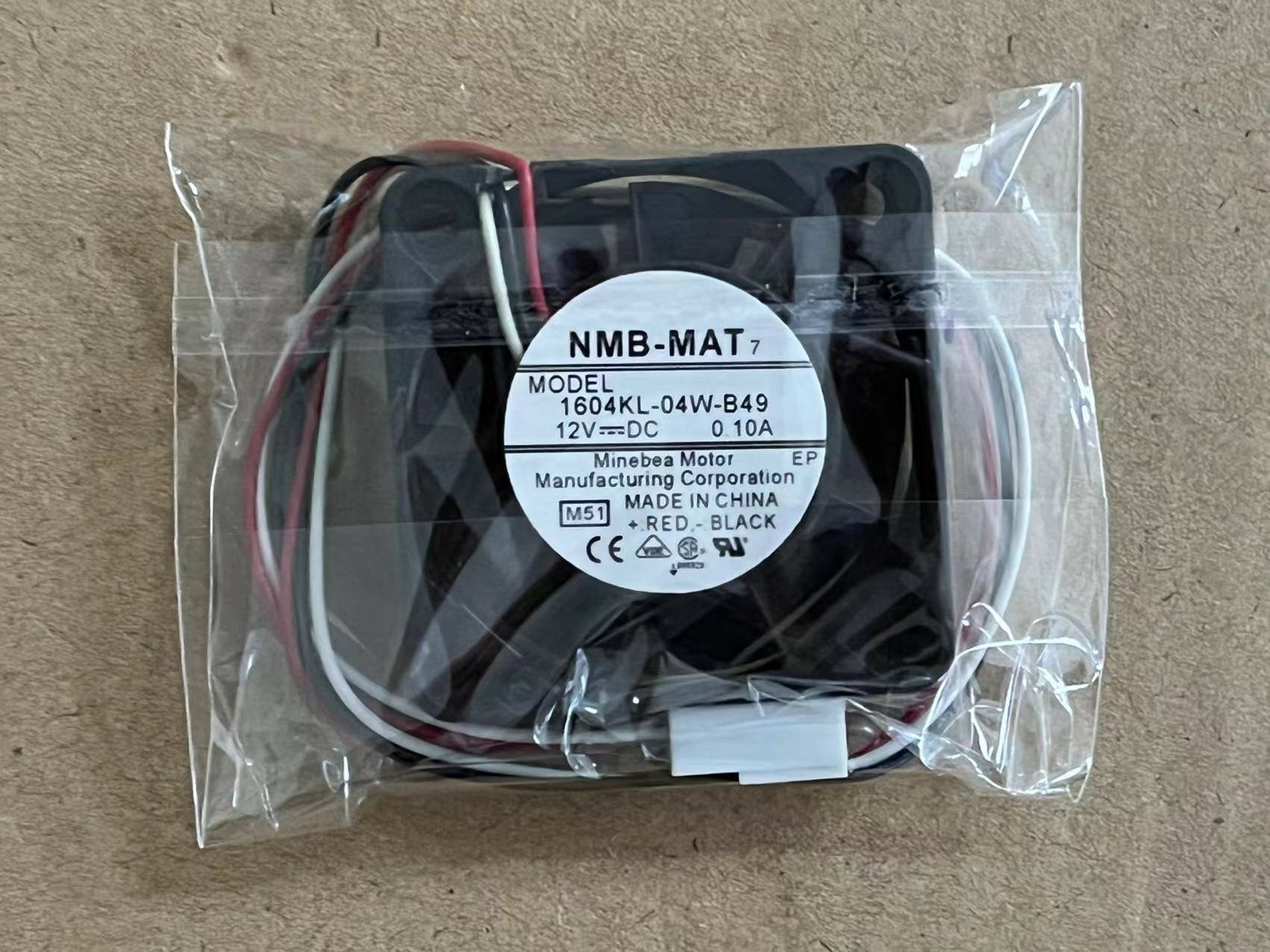 4010 NMB-MAT 1604KL-04W-B49 12V 0.1A 40*40*10mm MODEL CPU Power Supply Fan 4CM