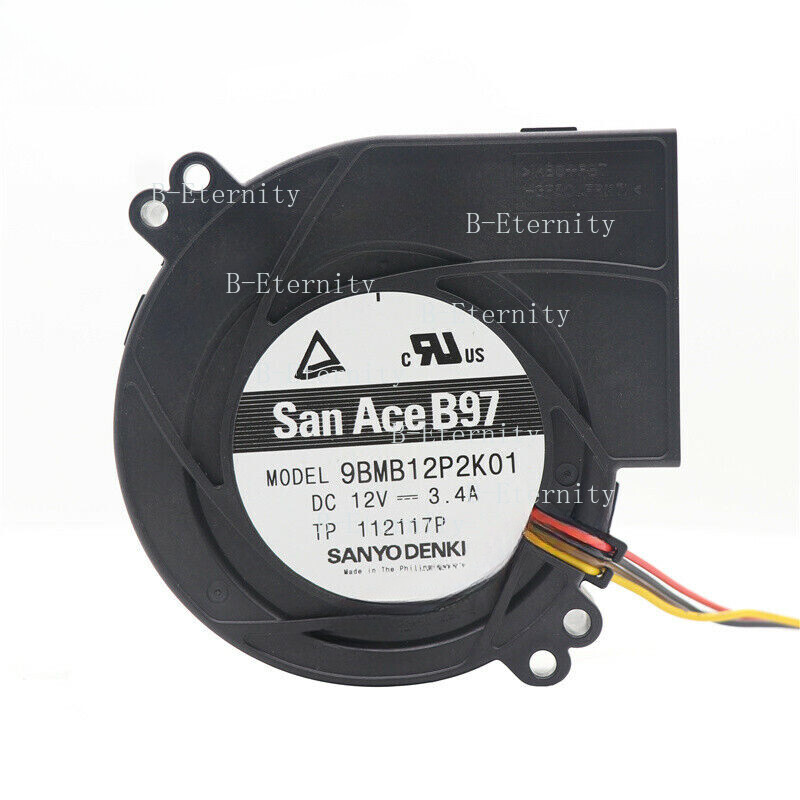 SANYO Denki 9BMB12P2K01 SanAce Blower Fan 12V 3.4A 56.8CFM 97*95*33MM Axial Fan