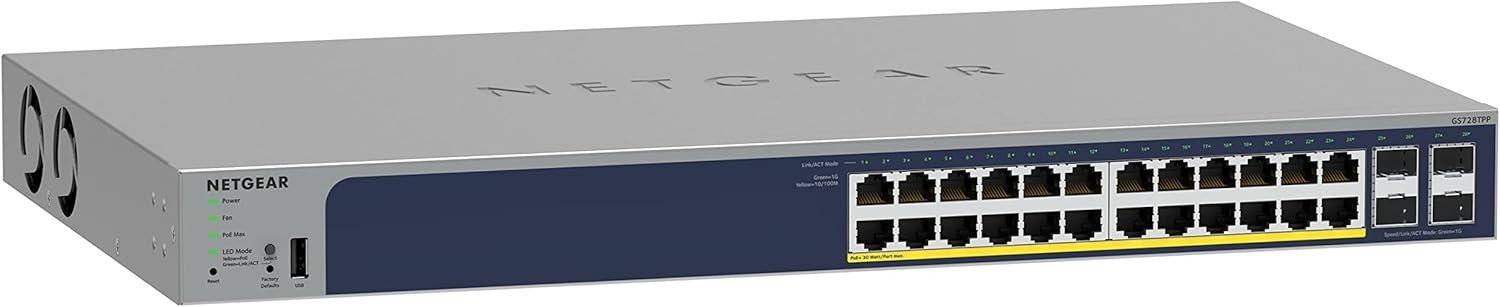 Netgear GS728TPP-300NAS 28-Port PoE Gigabit Ethernet Smart Switch