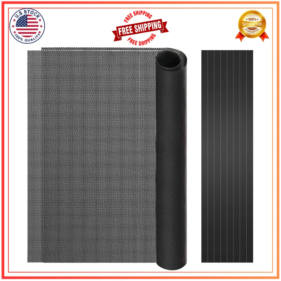 MoKo 400x300mm DIY PC Case Dust Mesh Fan Filter 1mm Hole Black 2 PCS