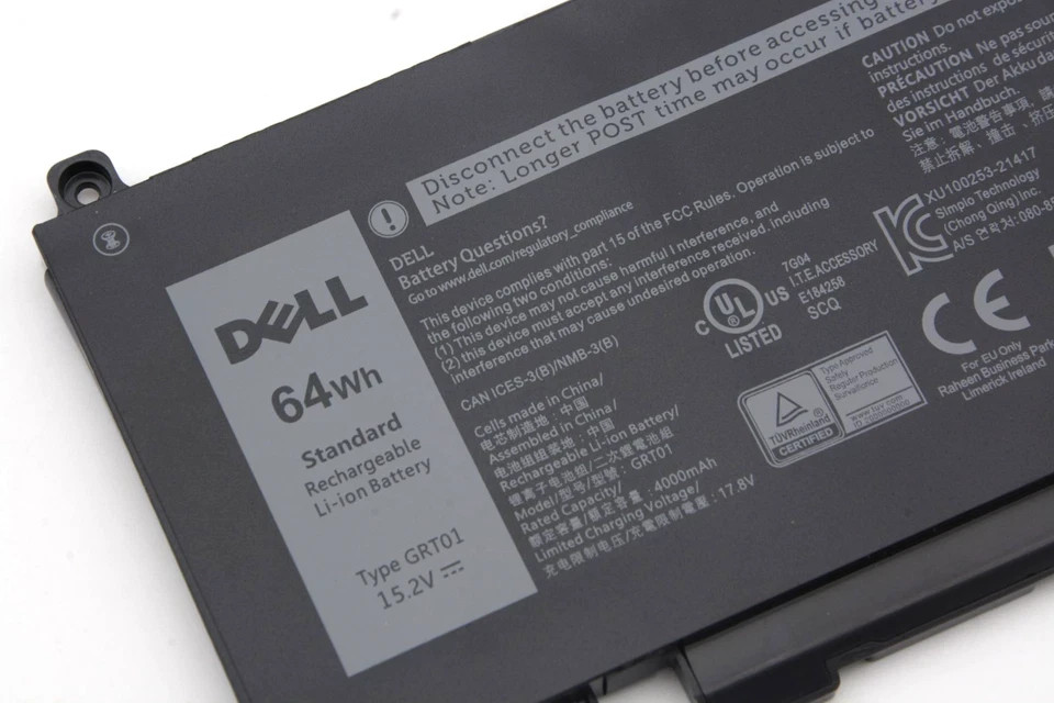 OEM Genuine 64Wh GRT01 Battery For Dell Latitude 5421 5521 Precision 3581 3470