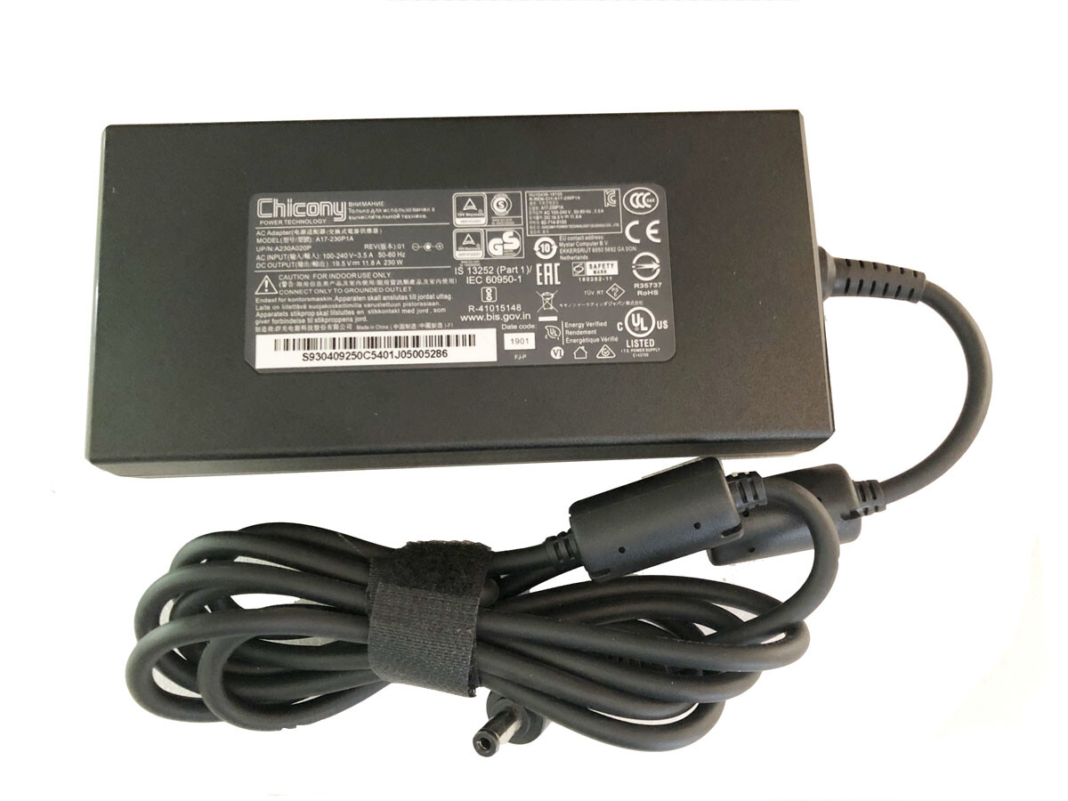 19.5V 11.8A 230W AC Adapter Charger For Corsair Voyager a1600 Laptop Power Cord