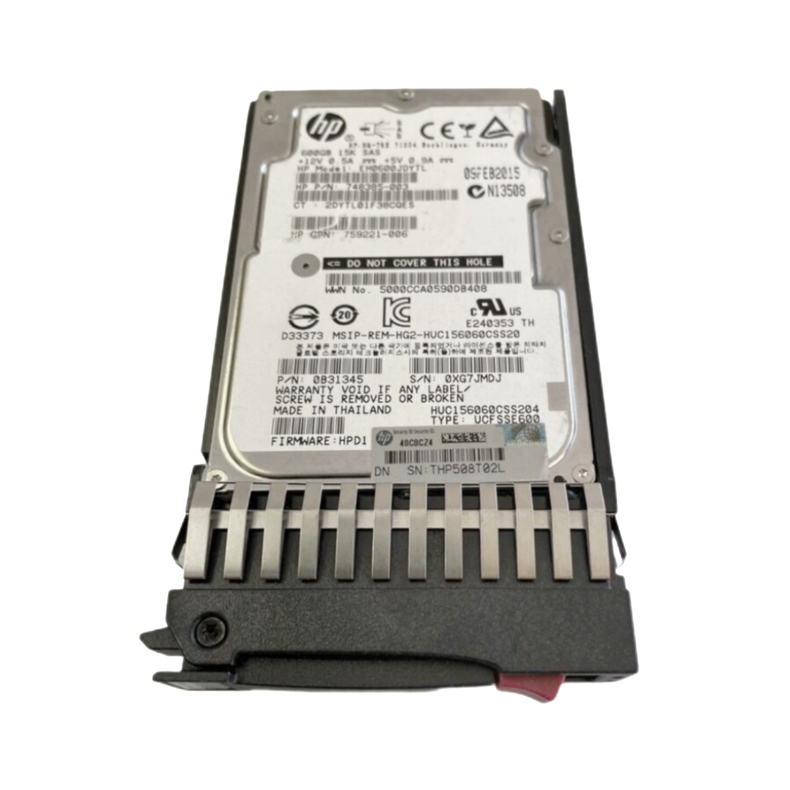 FOR HPE 600GB 785409-001 785103-B21 2.5in SFF 15K SAS 12Gbps HDD HARD DISK DRIVE