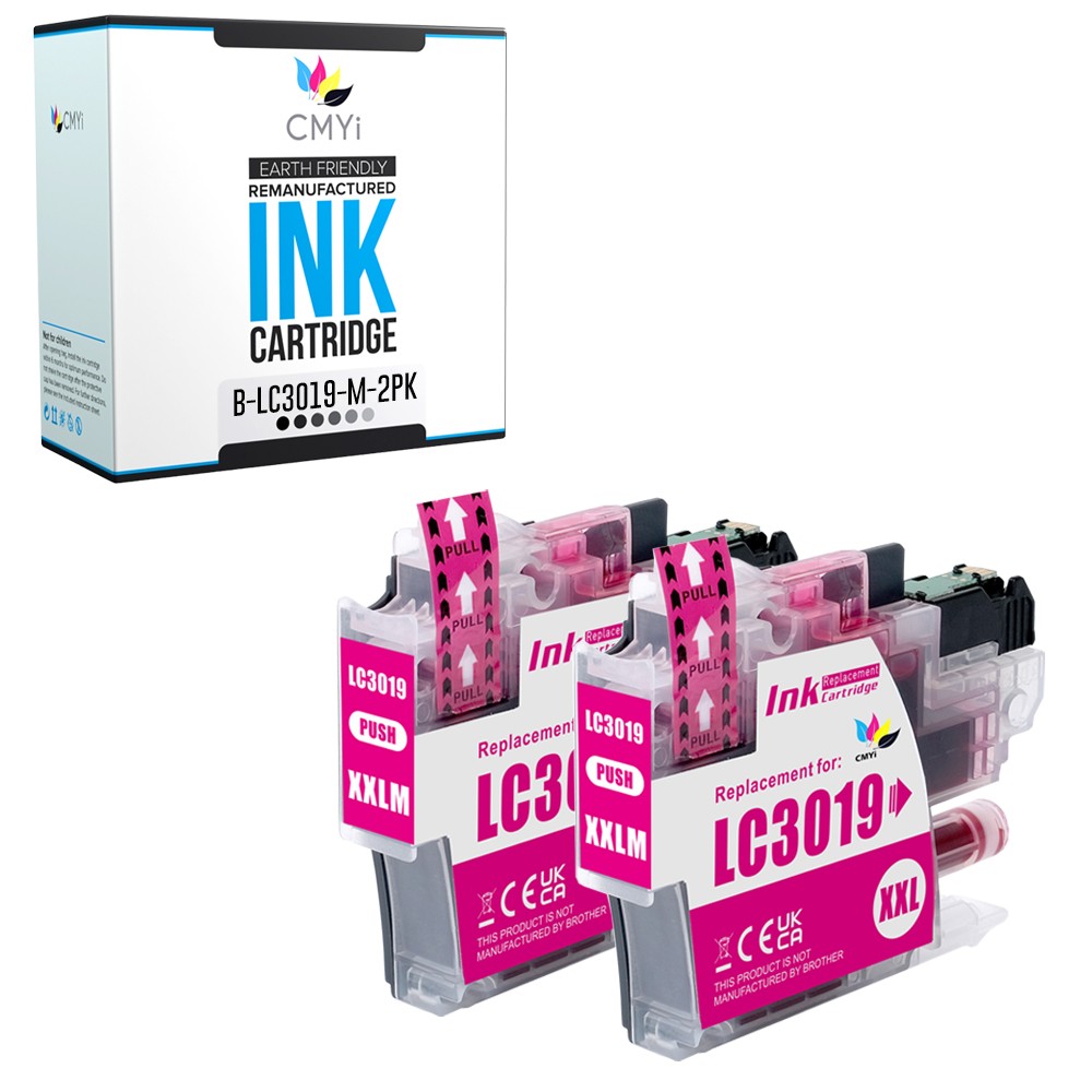 2-Pack Compatible CMYi LC3019M Ink Cartridges fits Brother MFC-J5335DW J6930DW